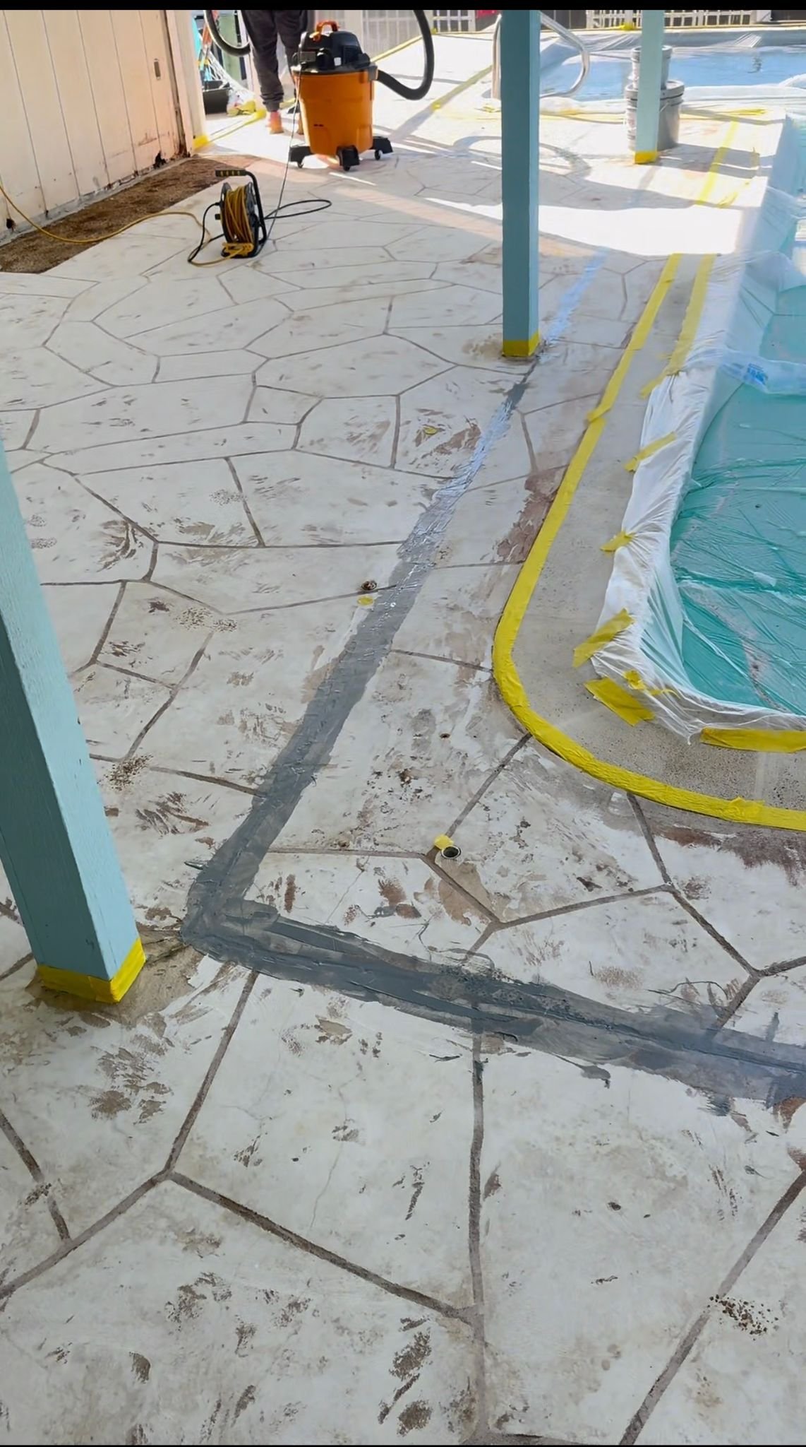 Área de Piscina Antes